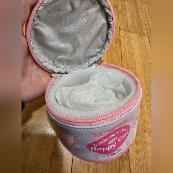 Sanrio Happy Cat Tuna Can Purse Makeup Case NEW WITH TAG 🇯🇵Japan🇯🇵 - Picture 8 of 9